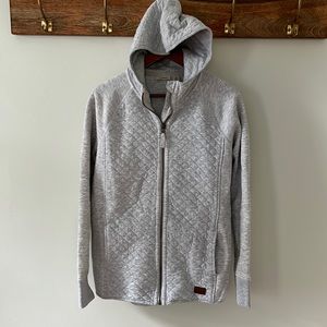 L.L.Bean cozy quilted full-zip hooded sweatshirt jacket, size XS
